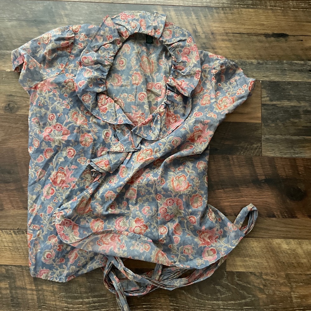 Ralph lauren women wrap top size L